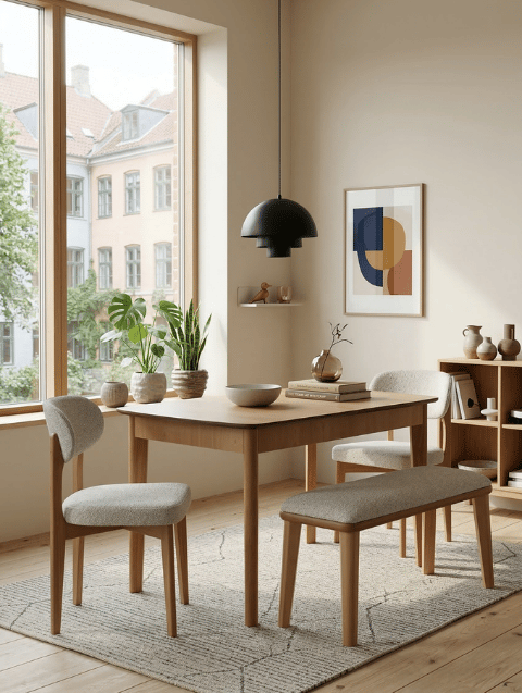 Woodenbend Romeo Natural Masa Takımı