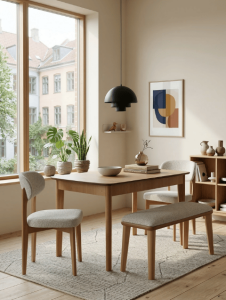 Woodenbend Romeo Natural Masa Takımı
