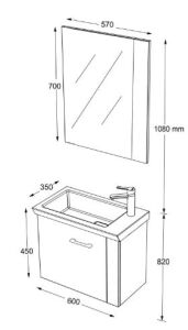 Biani Maxila 60 cm Banyo Dolabı