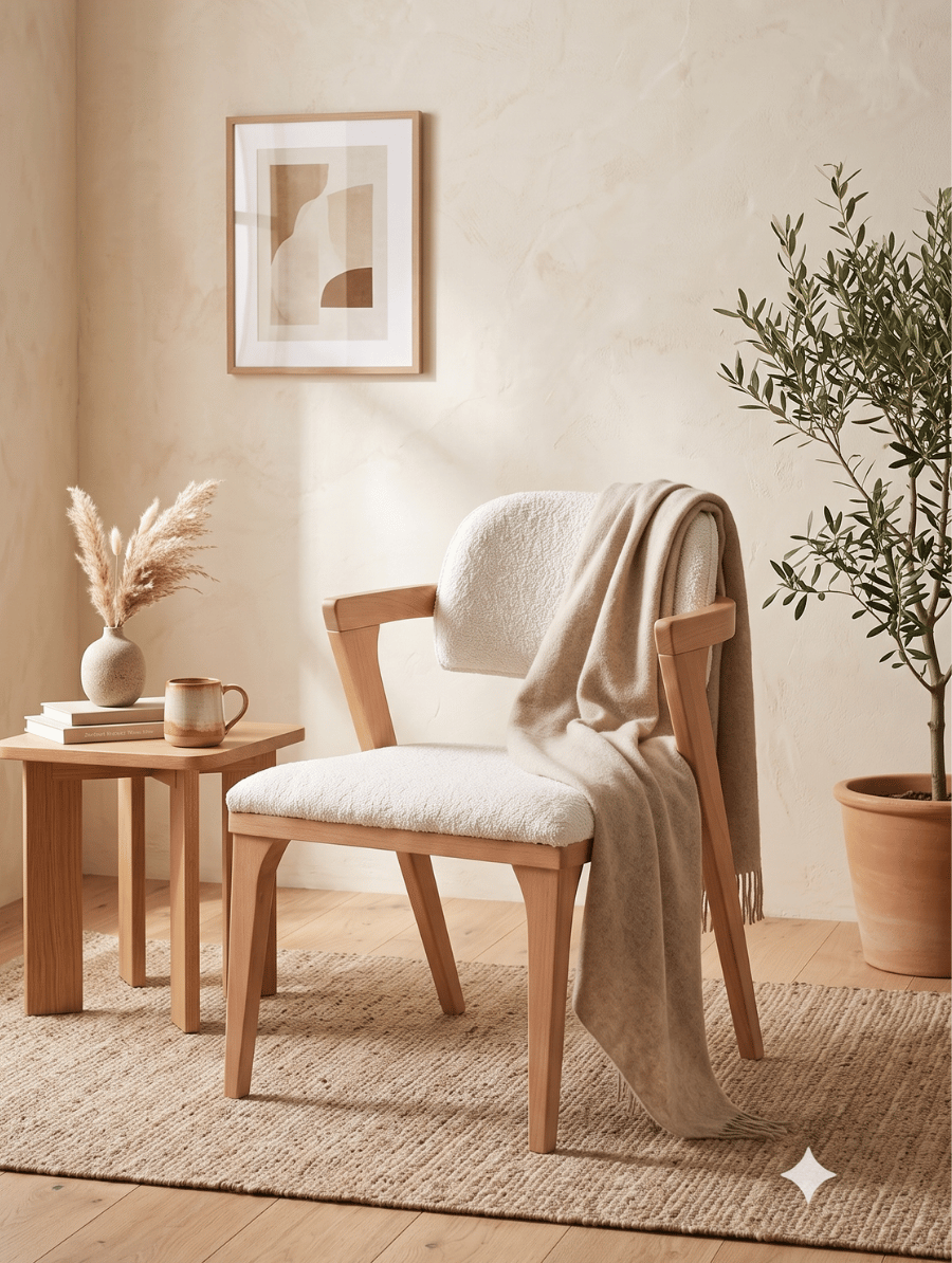 Woodenbend Noa Ahşap Sandalye Naturel Meşe