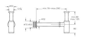 VitrA Lavabo Yuvarlak Süzgeç T Tipi