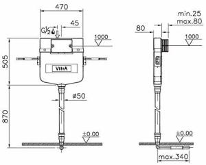 Vitra Gömme Rezervuar 8 cm Helataşları İçin 748-1700-01