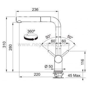 Franke Evye Armatürü Active Plus Doccia SAHARA