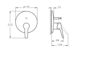 Artema Solid S Ankastre Banyo Bataryası A42446