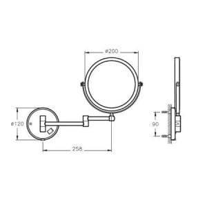 Makyaj Traş Aynası Ledli A44010