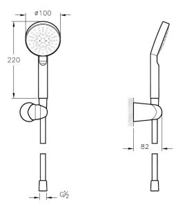 Artema Master Slot 3F Sürgülü El Duşu Takımı