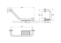 Negüzelev Süngerlikli Beyaz Paslanmaz Küvet Tutamağı