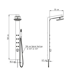 GPD DSP04 DUŞ KOLONU