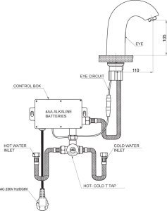 GPD FLB10 FOTOSELLİ LAVABO BATARYASI