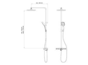 Dasa Teska Doris Round Duş Robotu İki Yönlü Krom