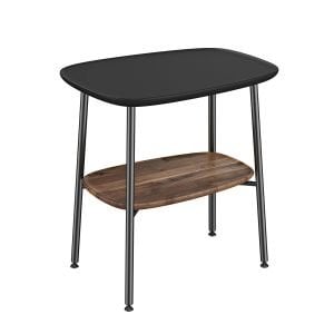 Vitra Plural Küçük Masa 55 cm, Mat Siyah, Koyu Meşe