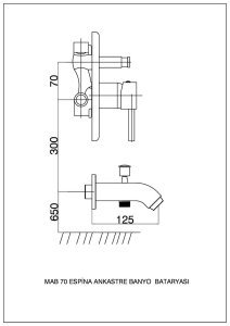 GPD MTA70 Espina Ankastre Banyo Bataryası