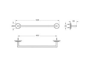 Artema Origin Havluluk Fırçalı Nikel 45 cm