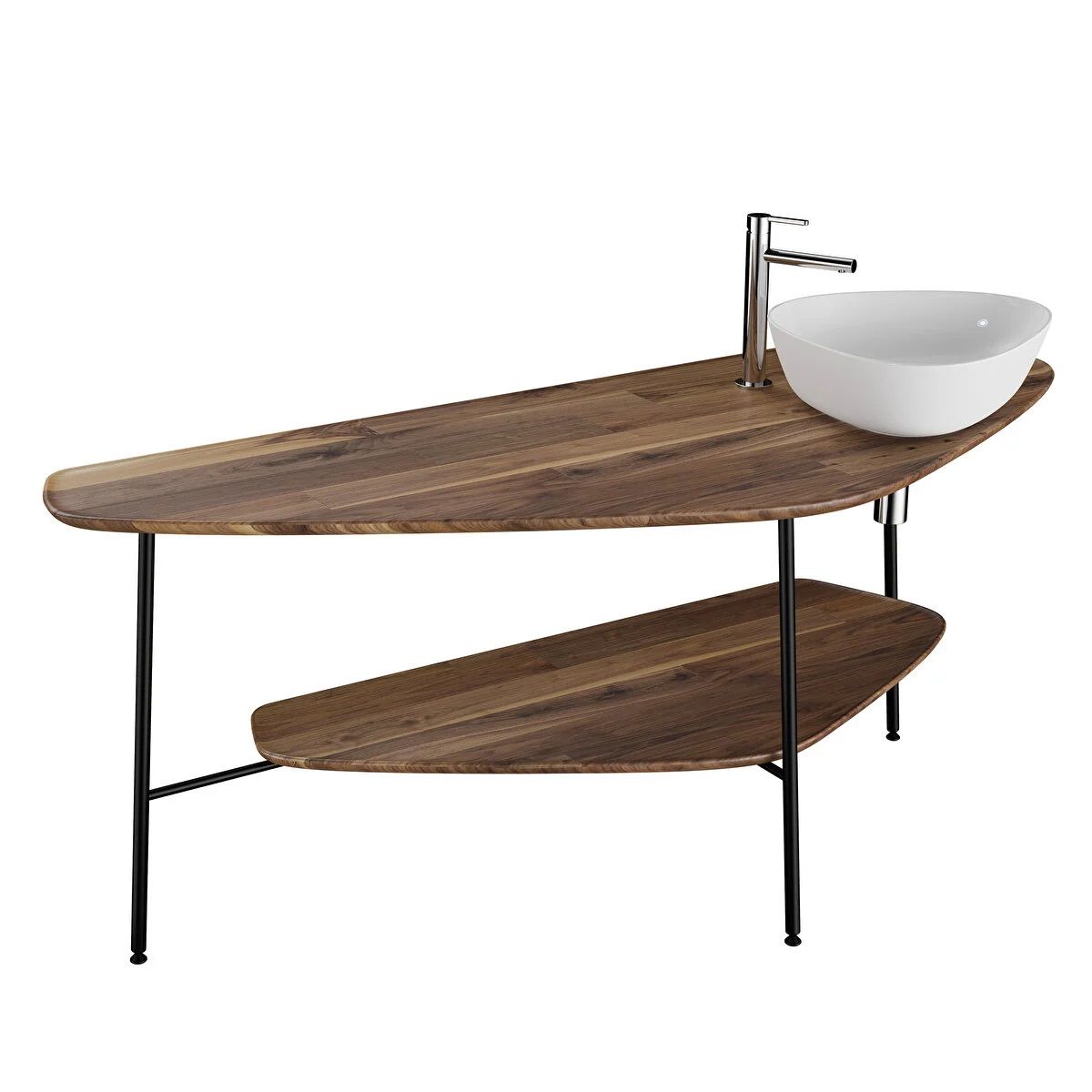 Vitra Plural Büyük Tezgah 160 cm, Koyu Meşe, sağ
