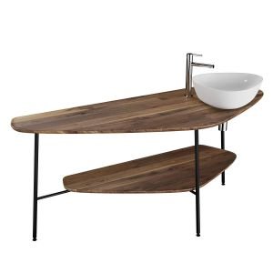 Vitra Plural Büyük Tezgah 160 cm, Koyu Meşe, sağ