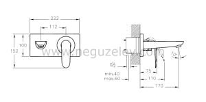 Artema Style-X Ankastre Lavabo Bataryası