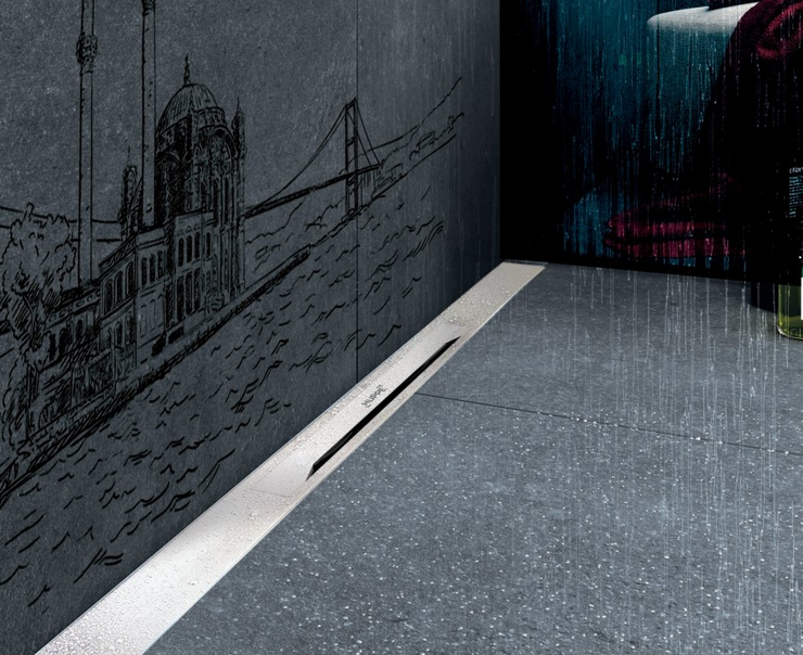 HÜPPE STÜDİO İSTANBUL DUŞ KANALI 60 CM  PARLAK+60 MM LİNEER DUŞ KANALI