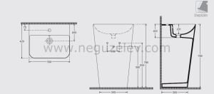 İsvea Sott'Aqua S&S Monoblok Lavabo 50 cm