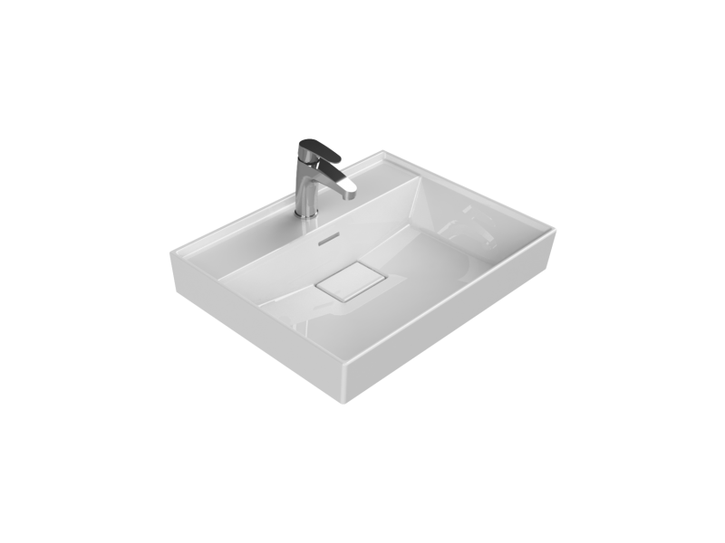 CERASTYLE SHARP ETAJERLİ LAVABO 60X48 CM