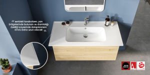 CERASTYLE BLUE ETAJ.LAVABO 60X47 CM