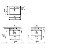 VİTRA QUADRUM SET LVD.KPK.Y.DOLAYNA 65 CM P.BEYAZ(62539+65515)
