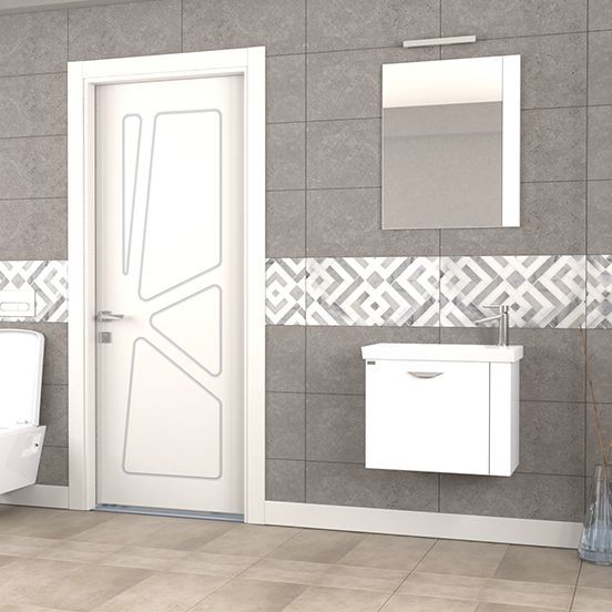 BİANİ MAXILA BANYO DOLABI MAT BEYAZ +60 CM LAVABO