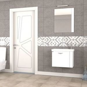 BİANİ MAXILA BANYO DOLABI MAT BEYAZ +60 CM LAVABO