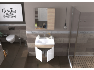 BİANİ AYDA 65 POPLAR BANYO DOLABI +65 CM LAVABO