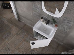 PİERRE CARDİN STAR 60 ANTIQUE WHITE BANYO DOLABI +60 CM LAVABO