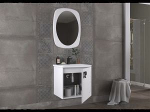 PİERRE CARDİN STAR 60 ANTIQUE WHITE BANYO DOLABI +60 CM LAVABO