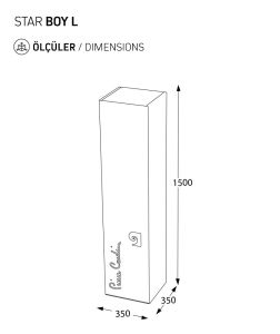 PİERRE CARDİN STAR SİDE CABİNET R ANTİQUE WHITE BOY DOLABI