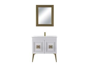 BİANİ NİLE 85 ANTIQUE WHİTE GOLD BANYO DOLABI