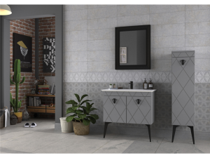 BİANİ COSMOS SİDE CABİNET R MATT ANTRASİT BOY DOLABI