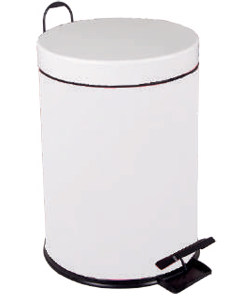 ONNO SİYAH PEDALLI ÇÖP KOVASI 5LT BEYAZ