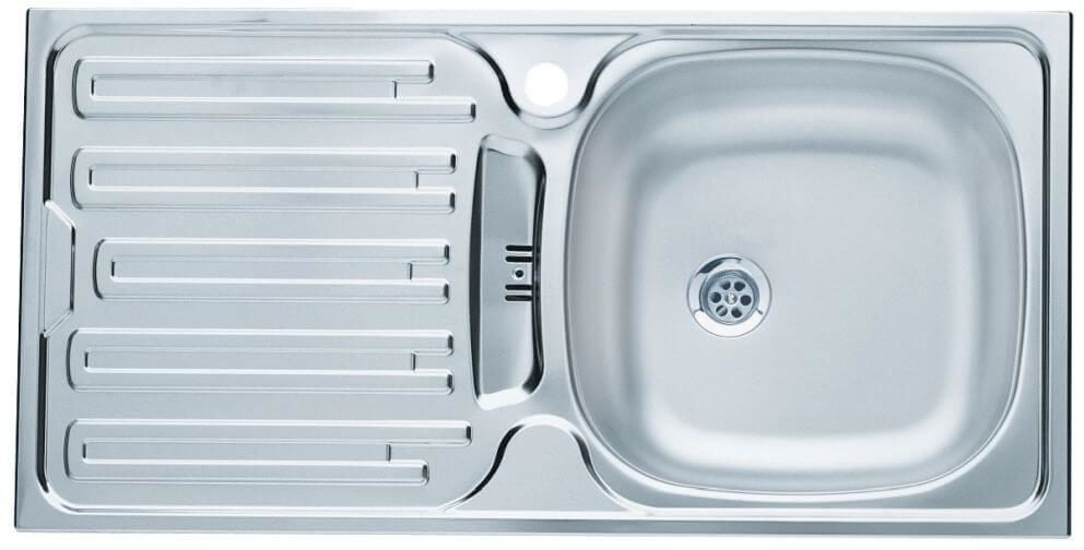 DOMİNOX DMN 614 TEZGAH ÜSTÜ SOL DAMLALIKLI DÜZ ÇELİK 86X43,5 EVYE