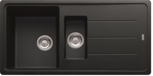 FRANKE BASIS BFG 651 NERO 1.5 GÖZLÜ SAĞ/SOL DAMLALIKLI GRANİT EVYE