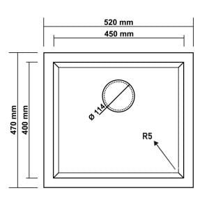 REAL STONE K005 GORDION 52 GRANİT EVİYE