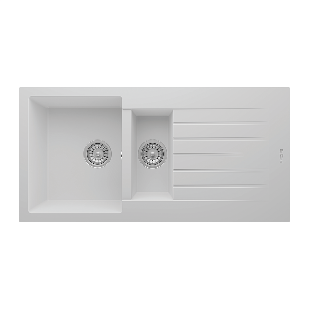 REAL STONE TROYA100 GRANİT EVİYE P005 BEYAZ