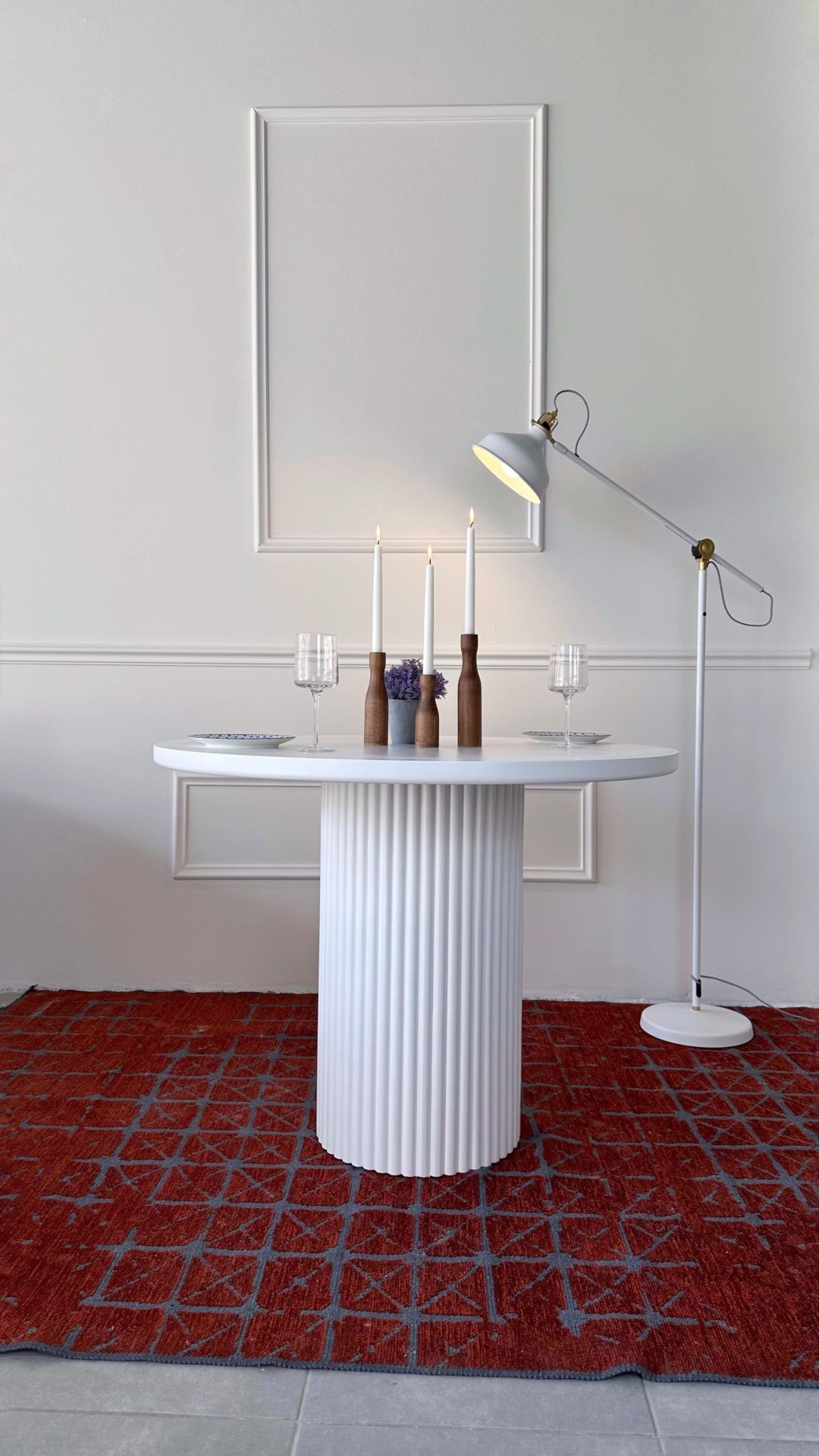 Negüzelev Bloom Beyaz Masa 110x110 cm