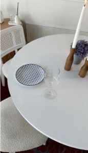 Negüzelev Bloom Beyaz Masa 110x110 cm