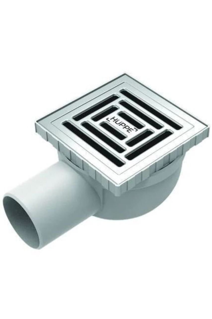 Hüppe Master X 10x10 Paslanmaz Çelik Izgaralı Yalıtımsız (yandan sifonlu)