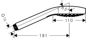 Hansgrohe Croma Select S El duşu Vario, Ecosmart, 9 lt/dk