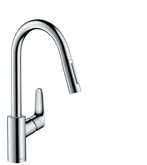Hansgrohe Focus Tek kollu eviye bataryası 240, çekilebilir el duşu ile
