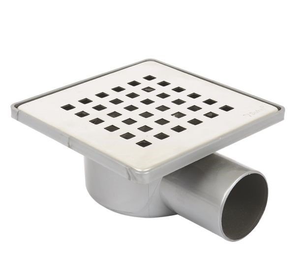 Sukar Ø70 15x15 cm Paslanmaz Çelik Çerçeveli,Kare delikli,Izgaralı Yer Süzgeçi