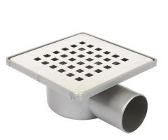 Sukar Ø70 15x15 cm Paslanmaz Çelik Çerçeveli,Kare delikli,Izgaralı Yer Süzgeçi