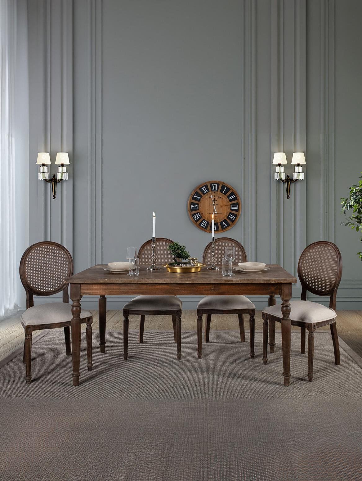 Negüzelev Gent Masif Masa Takımı