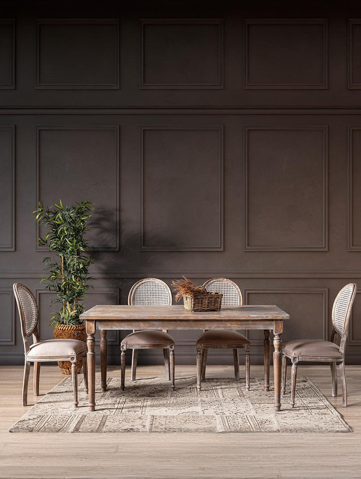 Negüzelev Santa Masif Masa Takımı