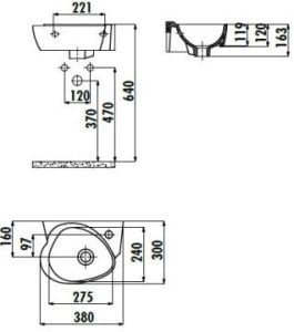 Creavit 38 cm Dekorlu Çocuk Lavabo