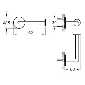 Origin Tuvalet Kağıtlığı Siyah