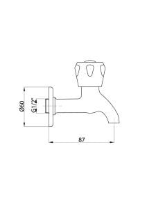 GPD KMS01 Topuz Kısa Musluk
